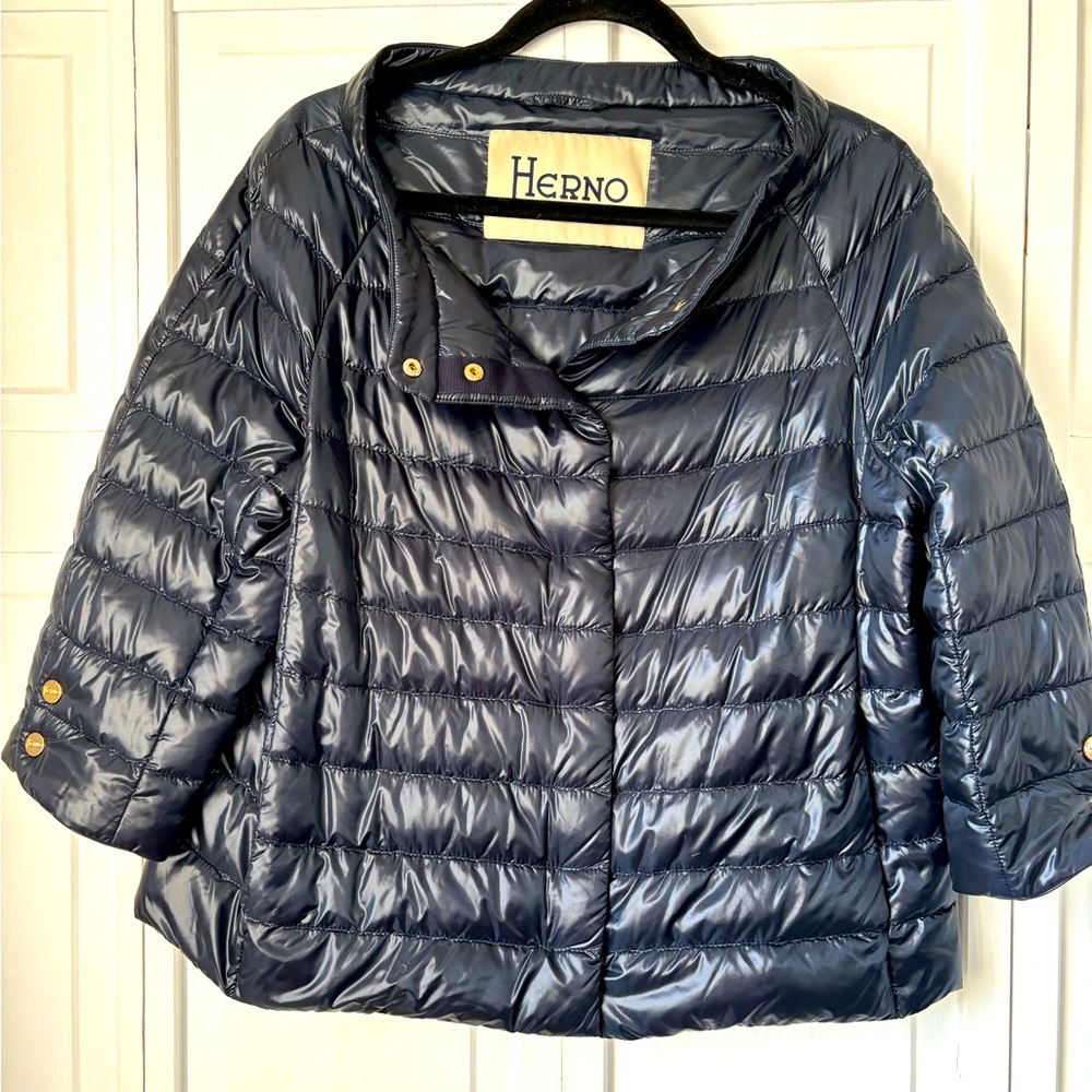 Herno navy blue jacket, size 46
